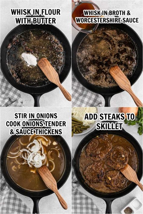 Recipes For Chuck Steak, Cubed Steak And Gravy Stove Top, How To Make Cube Steak, What To Do With Cube Steak, Deer Cube Steak Recipes, Cube Steak Cast Iron Skillet, How To Make Cubed Steak, Cubed Steak In Oven, Cubed Steak With Cream Of Mushroom Soup