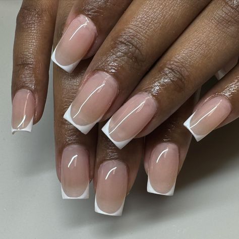 Little French ✨ @sofgel square tip cut down and topcoat @nailzbydevshop #65 from French collection @apresnailofficial French white #sacramentostructurednails #structuredmanicure #sacramentonailtech #sacramentonails #916nails #sacramentopressons #buildergelnails #lincolnnailtech #rosevillenailtech #rocklinnailtech #elkgrovenailtech #sacramentopressons #pressonnails #nailsnailsnails #nailart #naildesign #nailgoals💅 #horror #halloween #spooky Split French Tip Nails, Builder Gel Nails, French Collection, Long Acrylic, Tip Nails, Horror Halloween, French Tip Nails, Halloween Spooky, Long Acrylic Nails