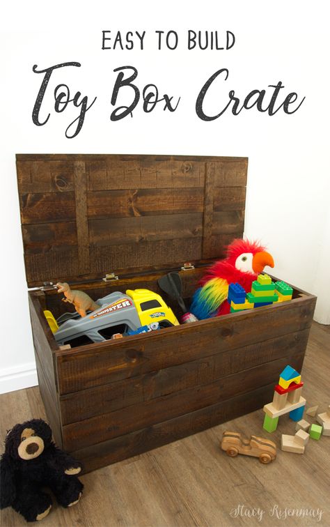 Pallet Toy Boxes, Toy Box Ideas, Scrap Wood Diy, Toy Box Plans, Wood Toy Box, Wooden Toy Boxes, Woodworking For Beginners, Wood Crafting Tools, Wood Projects For Beginners