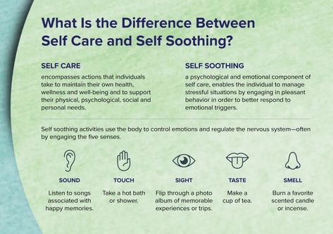 Self Soothing Techniques To Include in Your Self Care Routine | Online MSW Programs Self Soothing Techniques, Self Soothing, Health Literacy, Listen To Song, Muscle Memory, Stressful Situations, Behavioral Health, Cognitive Behavioral Therapy, Behavioral Therapy