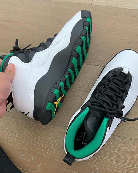 The Air Jordan 10 “Seattle” Retro  #airjordan10 #Seattle Jordans 10, Gold Pendants For Men, Jordan Retro 10, Purses Luxury, Air Jordan 10, Fire Shoes, Jordan New, Pendants For Men, Custom Jordans