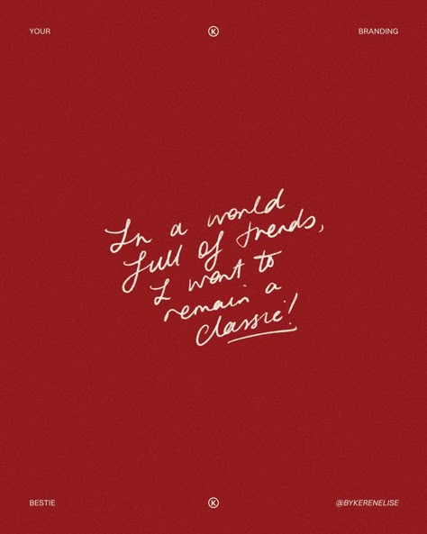 "In a world full of trends, I want to be a classic." – Iman When it comes to branding, trends come and go (bye-bye, fast fashion vibes 👋), but a strong, classic brand is built to stand the test of time. Let’s be real – aren’t we all here to create brands that last? Whether it's a colour palette that always looks luxe or an identity that feels iconic in every season, going classic is about going intentional. What’s your take – trend-driven, timeless, or a bit of both? Let me know in the comm Grace Rose, Document Design, Brand Identity Package, Branding Design Studio, Branding Portfolio, Documents Design, Identity Package, Fashion Vibes, Nail Photos