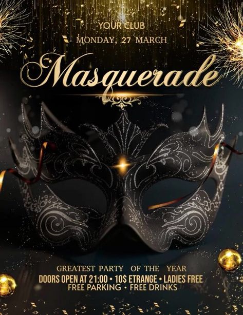 1,240  Free Templates for 'Masquerade' Masquerade Flyer, Masquerade Invitation Template, Masquerade Poster, Masquerade Aesthetic, Masquerade Gala, Masquerade Invitations, Masquerade Party Invitations, Linkedin Background Image, Ball Party