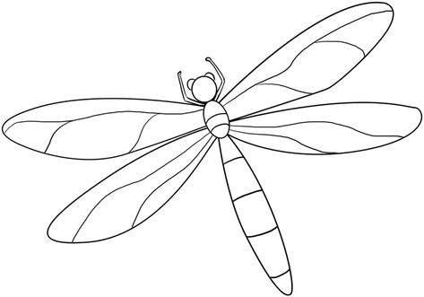 Dragonfly Clipart Free Printables, Dragonfly Clipart Black And White, Dragonfly Template Free Printable, Dragonfly Drawing Easy, Dragonflies Drawing, Dragon Fly Drawings, Dragon Fly Drawing, Dragonfly Template, Dragonfly Outline