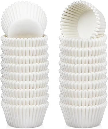 Amazon.com: Caperci 500 Count Mini Cupcake Liners White Muffin Liners Greaseproof No Smell Small Cupcake Wrappers Baking Cups: Home & Kitchen Small Cupcakes, Mini Cupcake, Muffin Liners, Cupcake Wrappers, Cupcake Liners, Baking Cups, Mini Cupcakes, Bakeware, Compass