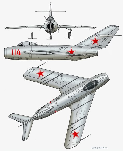 MiG-17 Fresco A Mig 17, Russian Jet, Soviet Aircraft, Russian Aircraft, Military Drawings, Aircraft Parts, Airplane Fighter, Airplane Art, Military Airplane