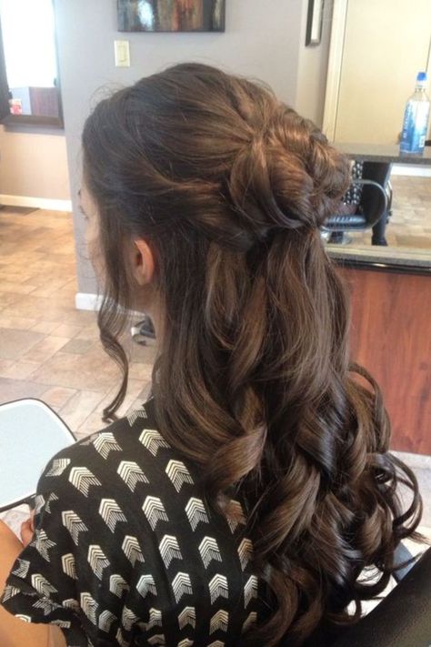 20 Chic Half Up Half Down Hairstyles For Black Hair 2023 Hair Up Half Down Prom Hair, Half Bun Half Down Wedding Hair, Hairstyles Fancy Half Up, Curled Hair Half Up Half Down Bun, Half Bun With Curls, Half Up Half Down Bun Homecoming Hair, Ball Hairstyles For Long Hair Half Up, Half Bun Wedding Hairstyles, Cute Half Up Half Down Prom Hairstyles