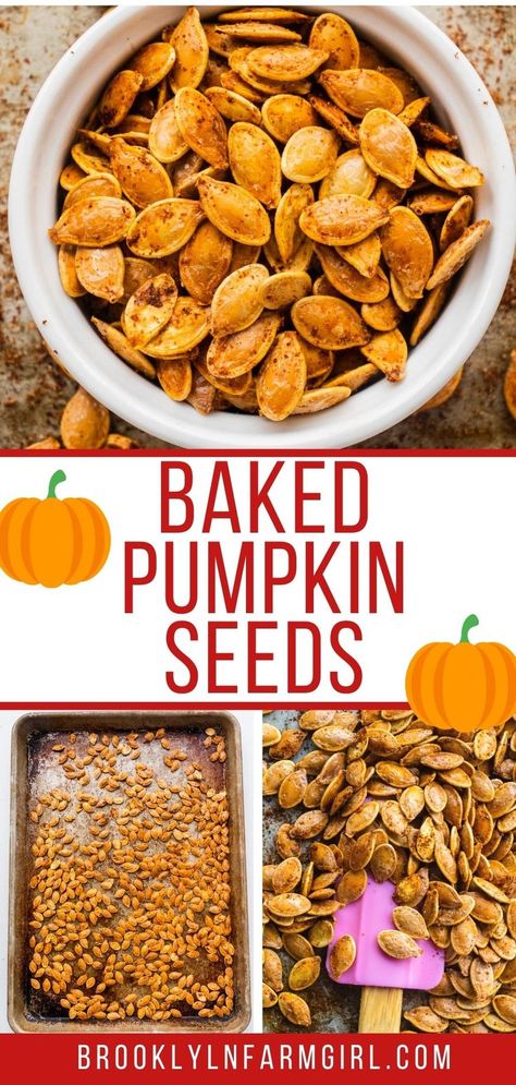 Drying Pumpkin Seeds, Bake Pumpkin Seeds, Baked Pumpkin Seeds, Easy Pumpkin Seeds, Pumpkin Seed Recipes Roasted, Pumpkin Baking Recipes, How To Roast Pumpkin, Roast Pumpkin Seeds, Pumpkin Seeds Baked