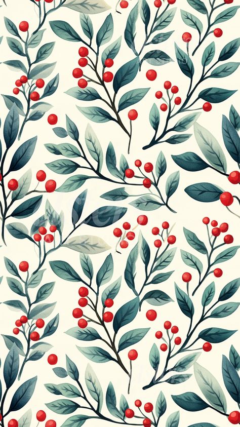 Christmas Holly and Berries Seamless Pattern, Christmas Digital Paper, Christmas Digital Background, Christmas Paper Digital, Winter Berries - Etsy Philippines Christmas Flowers Background, Christmas Templates Background Aesthetic, Winter Floral Background, Christmas Floral Background, Winter Pattern Design, Watercolor Christmas Background, Christmas Watercolor Background, Christmas Flower Pattern, Winter Floral Pattern