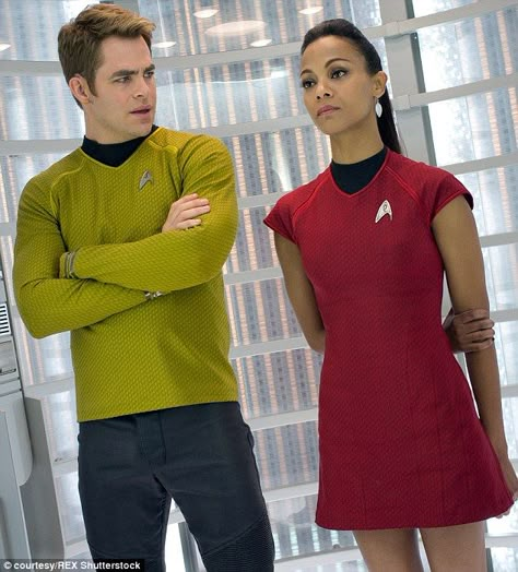 Zoe Saldana what? The actress is reprising her role as Uhura in the forthcoming Star Trek: Beyond Zoe Saldana Star Trek, Star Trek: Voyager, Star Trek: Enterprise, Capitol Couture, Star Trek Costume, Star Trek Reboot, Star Trek 2009, New Star Trek, Star Trek Into Darkness