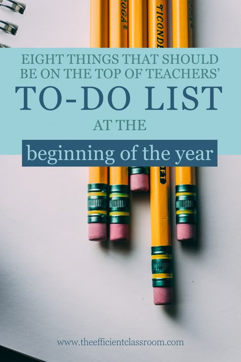 Teacher Checklist, Back To School Ideas, School Checklist, Teaching High School English, First Week Of School Ideas, First Year Teaching, Classroom Procedures, High School Hacks, First Day Of School Activities