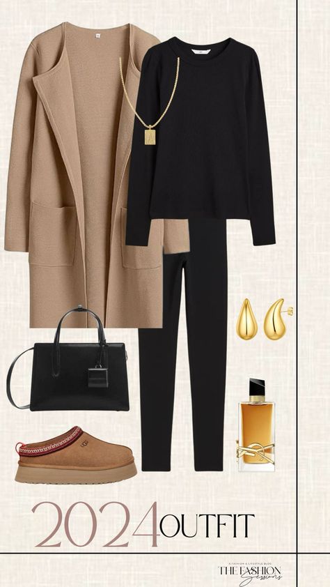 Dinner Outfit Winter, Dinner Outfit Fall, Casual Mom Style, Comfy Casual Outfits, Fashion Capsule Wardrobe, Winter Fashion Outfits Casual, Uggs Outfit, Maxi Cardigan, Stylish Work Outfits