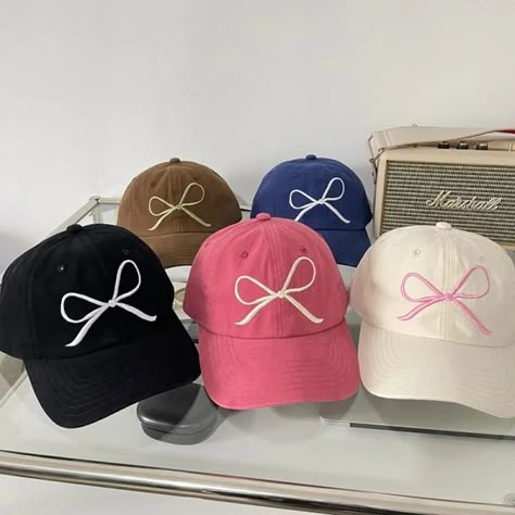 Just found this amazing item on AliExpress. Check it out! $6.37 | Ins Korean Pink Bow Embroidered Baseball Cap Spring and Summer Sun Protection Versatile Cute and Sweet Beautiful Woman's Hats Aesthetic Baseball Caps, Sailor Moon Crafts, Backpack Sewing, Cute Cap, Hat Aesthetic, Funky Hats, Cute Caps, Outfits Stylish, Fun Places To Go