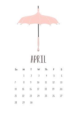 crêpes suzette & a camera [oh Suze q] 달력 디자인, Hello April, I Believe In Pink, Believe In Miracles, Under My Umbrella, Calendar Wallpaper, Pink Easter, Pink Spring, April Showers