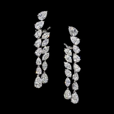 Jahan: Geneva's most exclusive jewels | The Jewellery Editor Diamond Earrings Long, Dr Accessories, Marquise Diamond Earrings, Princess Diamond Earrings, Ruby Drop Earrings, Long Diamond Earrings, Ruby And Diamond Necklace, Jewellery Luxury, Pear Earrings