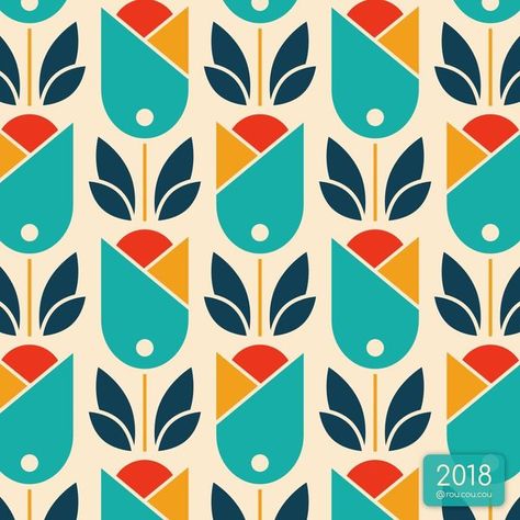 Pattern Art Illustration, Simple Patterns To Paint, Portugal Pattern, Motifs Drawing, Geometrical Pattern Design, Graphic Design Geometric, Retro Fabric Patterns, Retro Pattern Geometric, Geometric Flower Pattern