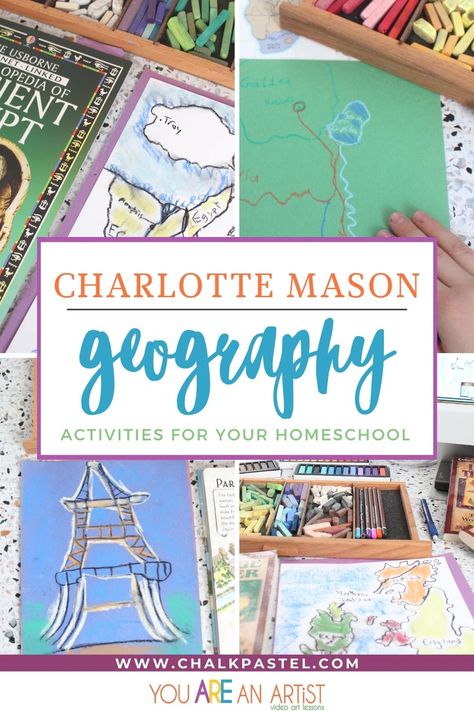 Engaging Charlotte Mason Geography Activities For Your Homeschool - You ARE an ARTiST! Homeschool World Geography, World Geography Lessons, Geography Homeschool, Elementary Geography, Charlotte Mason Curriculum, Us Geography, Unit Studies Homeschool, Study Drawing, Geography For Kids