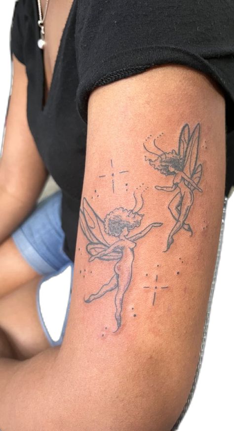 Fairy Tattoos, Cute Thigh Tattoos, Earthy Tattoos, Hand Tattoos For Girls, Tattoos For Women Half Sleeve, Black Fairy, Tattoos For Black Skin, Pretty Tattoos For Women, Dope Tattoos For Women