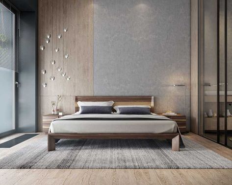 Pillar Bed, Bed Luxury, Modern Bed Frame, Bed Frame Design, Bed Bedroom, Wood Bed, Master Bedrooms Decor, Modern Bed, Minimalist Bedroom