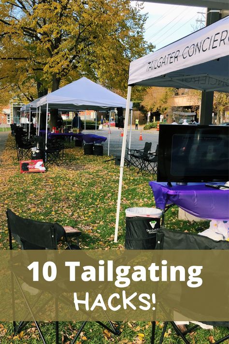 Fun tricks to use to elevate your next tailgate! #TailgaterConcierge #Tailgate #TailgateParty #TailgateTips #TailgateIdeas #Tailgating #Football #NCAA #NFL #Gameday Tailgate Ideas Truck, Tailgate Nacho Bar, Football Tailgate Organization, Tailgate Serving Ideas, Tailgate Foods Football, Game Day Tailgate Decorations, Small Tailgate Ideas, High School Tailgating Ideas, Football Tailgate Drinks