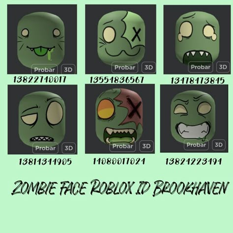 Zombie Roblox Avatar, Roblox Codes Face, Zombie Clothes, Face Roblox, Roblox Ids, Zombie Face, Cute Zombie, Roblox T Shirts, Roblox Shirt