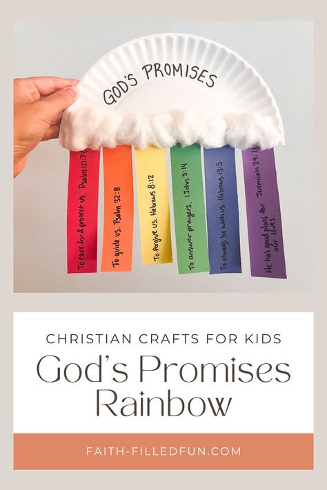 god's promises rainbow paper plate craft for kids Noahs Ark Preschool, Kindergarten Sunday School, Kids Ministry Lessons, Rainbow Lessons, Ark Craft, Bible Crafts Sunday School, Kids Sunday School Lessons, Paper Plate Craft, Rainbow Craft