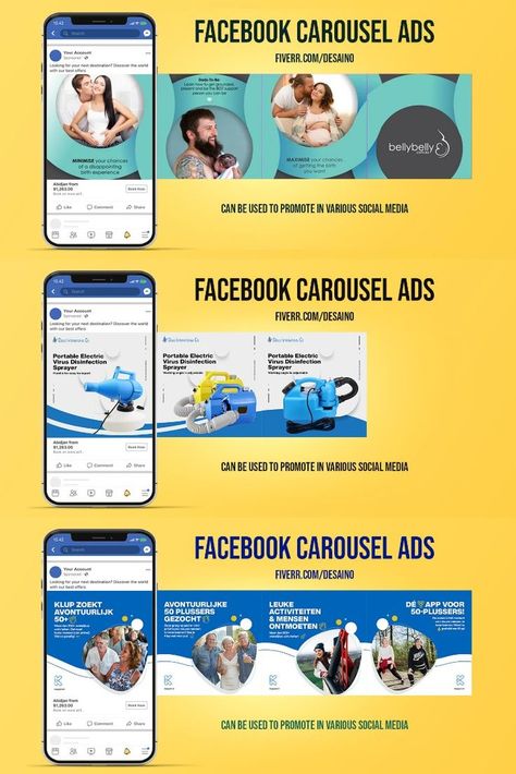 I will design creative facebook carousel ads Facebook Carousel Ads, Social Awareness Campaign, Ads Template, Carousel Design, Facebook Ads Design, Digital Ads, Fb Ads, Social Awareness, Awareness Campaign