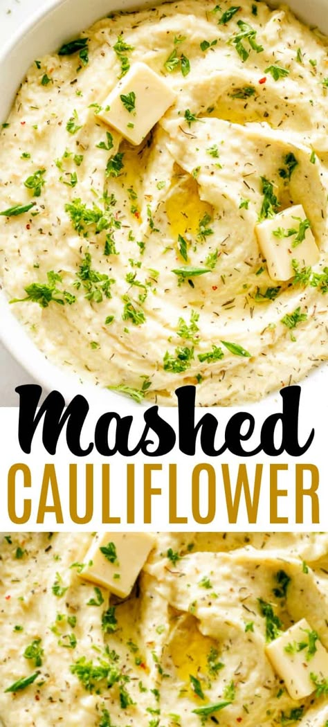 Substitute For Mashed Potatoes, Cauliflower Recipes Healthy, Mashed Cauliflower Recipe, Creamy Mashed Cauliflower, Cauliflower Mashed, Recipes Cauliflower, Easy Vegetable Side Dishes, Cauliflower Mashed Potatoes, Cauliflower Mash