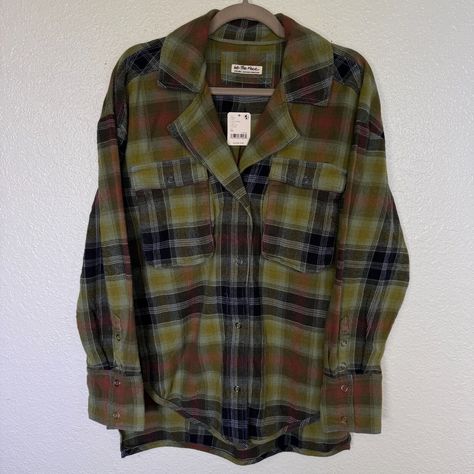 Free People Izzie Cargo Top Womens Xs Plaid Flannel Shirt Shacket Boho Oversize --Size = Xs --Condition = New With Tags $128 --Approximate Measurements Provided In Listing Photos. Cargo Top, Plaid Flannel, Flannel Shirt, Free People, Plaid, Tags