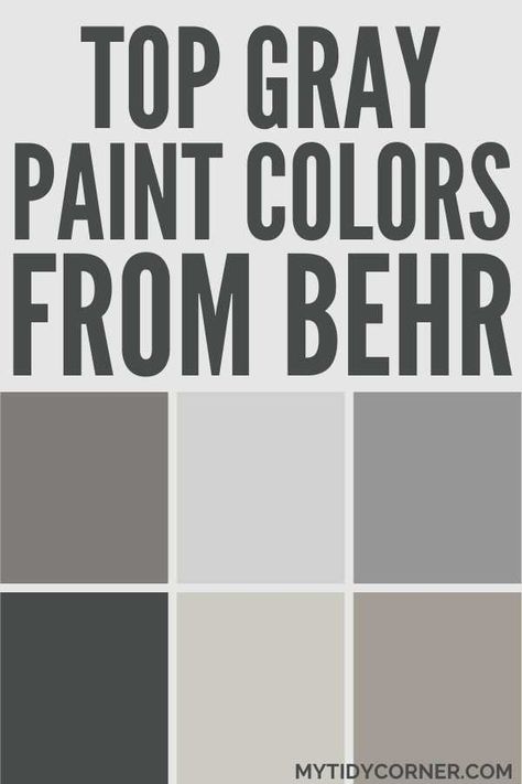 Looking for the perfect gray to refresh your home? Check out the best Behr gray paint colors that work in any space. From pale to moody, these top gray paint colors from Behr will help you achieve a fresh, modern look in your home. Get inspired with the most popular Behr gray paint colors! Perfect for creating a neutral yet stylish backdrop in your living room, bedroom, or kitchen. Best Gray Paint Colors Behr, Behr Grey Brown Paint Colors, Light Gray Walls With Dark Gray Trim, Behr Wet Cement Paint Color, Behr Paint Colors Grey Living Rooms, Behr Living Room Paint, Gray Paint Colors Behr, Best Behr Gray Paint Colors, Behr Living Room Paint Color Ideas