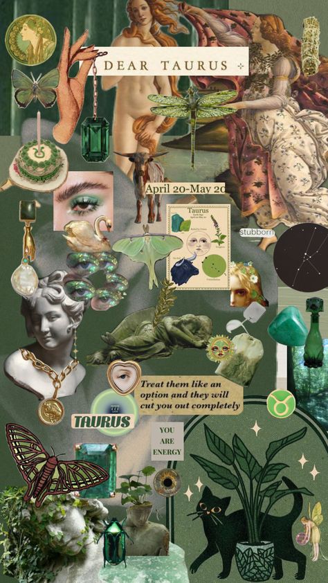 Taurus Mood Board Taurus + Core + Aesthetic, Taurus Midheaven, Taurus Mood, Taurus Core, Taurus Wallpaper, Taurus Vibes, Taurus Aesthetic, Moodboard Branding, Sims Challenge