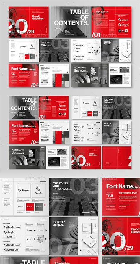 Brand Guidelines Brochure Template - Informational Brochures News Paper Design, Booklet Design Layout, Catalog Cover Design, Company Brochure Design, Company Profile Presentation, Catalog Design Layout, Brand Guidelines Design, Club Fitness, Ppt Template Design