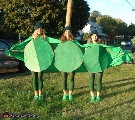 Michelle: Steph, Shannon & Michelle were always called 3 peas in a pod! Then one Halloween, they just KNEW they had to make this into a real life costume. It was... Three Person Costumes, Halloween Costumes For 3 People, 3 Person Halloween Costume, Costumes For 3 People, 3 People Halloween Costumes, 3 Peas In A Pod, 3 People Costumes, Girl Group Halloween Costumes, 2015 Halloween Costumes