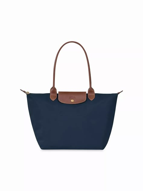 Shop Longchamp Large Le Pliage Shoulder Tote | Saks Fifth Avenue Longchamp Le Pliage Navy, Long Champ Bag, Longchamp Le Pliage Large, Longchamp Tote, Longchamp Bag, Handbags For School, Light As A Feather, Large Shoulder Bags, Shoulder Tote Bag