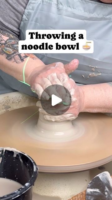 Emma Puddick Pottery on Instagram: "Carrying on my aim for this year of making a wider range of forms, yesterday I threw some noodle bowls 🍜 Whether you love a ramen or Buddha bowl or just massive portions of cereal, this size and shape is so versatile.   These will be turned a little to refine the shape around the base when they are leatherhard. Clay shrinks when it is fired (I think 10-12% in the case of the one I’m using here), so I hope my projection of their final size is about right 🤞🏼  #womeninceramics #clay #ceramics #pottery #handmade #wheelthrownpottery #wheelthrownceramics #handmadeceramics #wheelthrown #bristol #bristolmakers #emmapuddickpottery #modernceramics #ihavethisthingwithceramics #makersgonnamake #potterylove #ceramic #potteryofinstagram #potterylife  #ceramicartist Ceramic Noodle Bowl Pottery, Handmade Ceramic Ramen Bowls, Noodle Bowls Ceramic, Ceramic Ramen Bowl Handmade, Pottery Ramen Bowl, Cool Ceramics Ideas, Ramen Bowl Pottery, Ramen Bowl Ceramic, Ceramic Noodle Bowl