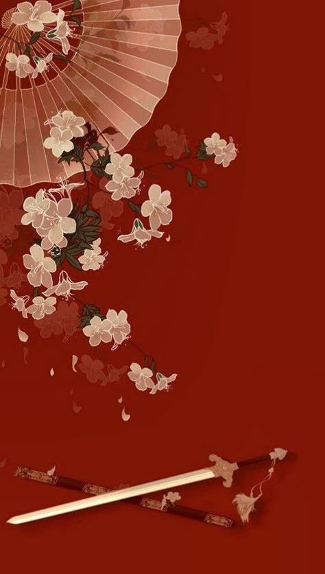 Red Ipad Wallpaper, Red Wallpaper Ideas, Cherry Red Wallpaper, Chinese Pattern Design, Asian Wallpaper, Wallpaper Tumblr Lockscreen, Japanese Background, Chinese Flowers, Chinese Background