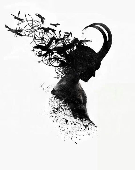 Simple elegance Loki Tattoo, Loki Fan Art, Loki Wallpaper, Demon Wings, Loki Art, Marvel Tattoos, Loki Fanart, Crow Art, Ange Demon