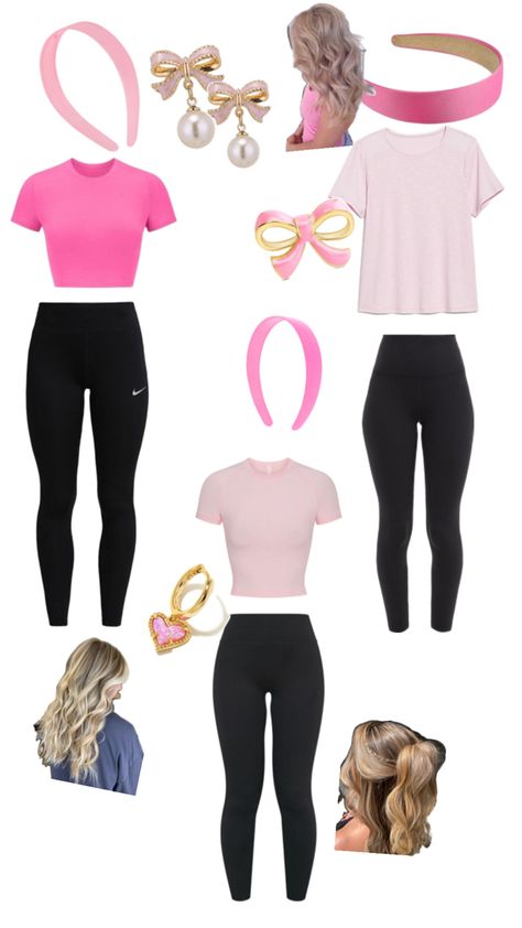 Pink Out Outfits Spirit Week, Easy Decades Day Outfits, Pink Out Outfits, Decades Day Outfits, Decades Day, Spirit Days, Trio Costumes, Spirit Week Outfits, Week Outfits