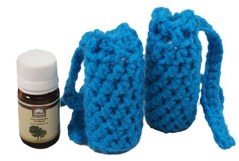 Crochet Essential Oil Case Cozy Drawstring Bag, Holds 10ml Essential Oil Bottles, 2 Pack, Blue ** Tried it! Love it! Click the image. : Travel Perfume and fragrance Travelling Ideas, Essential Oil Holder, Essential Oil Case, Fragrance Bottles, Travel Perfume, Travel Size Perfume, Travel Size Bottles, Crochet Goodies, Essential Oil Bottles