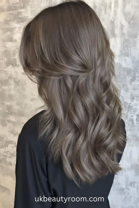 2024 Hair Color Trends | Stay Ahead of the Fashion Curve Silvery Brown Hair, Dark Brown Hair With Colored Money Piece, Light Ash Blonde Hair With Highlights, Cool Tone Dark Hair, Dark Cool Blonde Hair, Cool Hair Tones, Bra Length Hair, Trendy Hair Colors For Brunettes, Brown Ash Hair