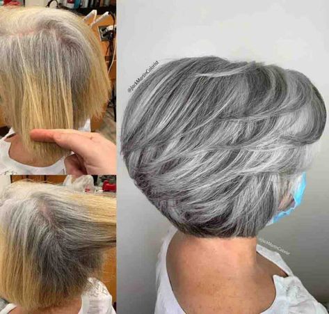 Gray Roots, Covering Grey Roots, Hair Styling Tips, Grey Hair Transformation, Gorgeous Gray Hair, Grey Hair Inspiration, Grey Roots, Silver Highlights, Gray Hair Growing Out