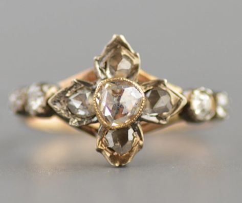 georgian engagement ring - Google Search Georgian Engagement Ring, Vintage Inspired Engagement Rings, Georgian Jewelry, Trending Engagement Rings, Choker Style Necklace, Georgian Era, Ring Trends, Vintage Inspired Jewelry, Engagement Ring Diamond Cut