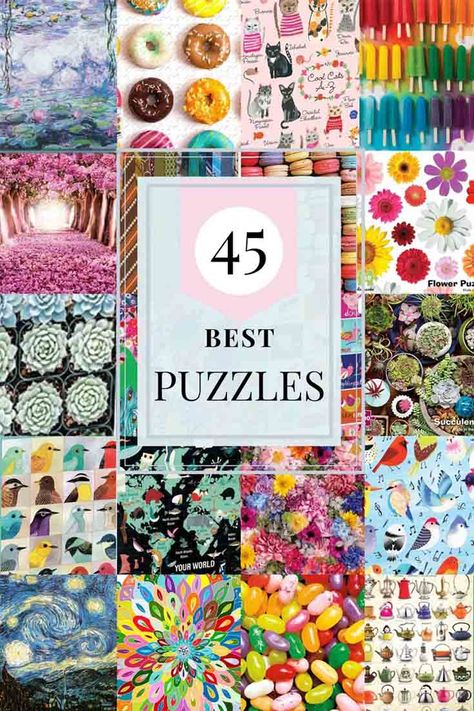 Need a fun pastime of puzzles? Check out this list of the 45 Best Puzzles for Adults. It is a great collection of puzzles to satisfy everyone's interest. Best Puzzles For Adults, Cute Puzzles, Games Corner, Coloring Puzzle, Cool Jigsaw Puzzles, Puzzle Party, Jigsaw Puzzles For Adults, Flower Puzzles, Best Jigsaw