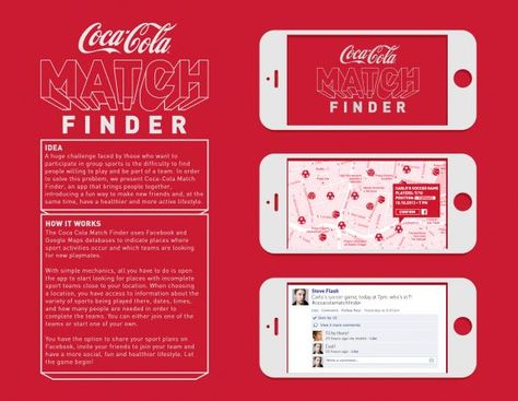 Coca-Cola: Match finder Digital Activation, Eco Logo Design, Case Board, Back To Uni, Clever Advertising, Photoshop Tutorial Photo Editing, Presentation Boards, Cannes Lions, Creative Advertising Campaign