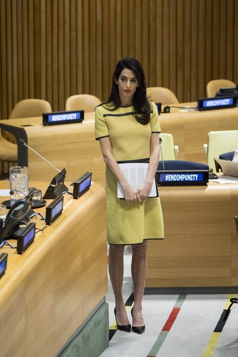 Best Office, Amal Clooney, Style Icon, Yellow