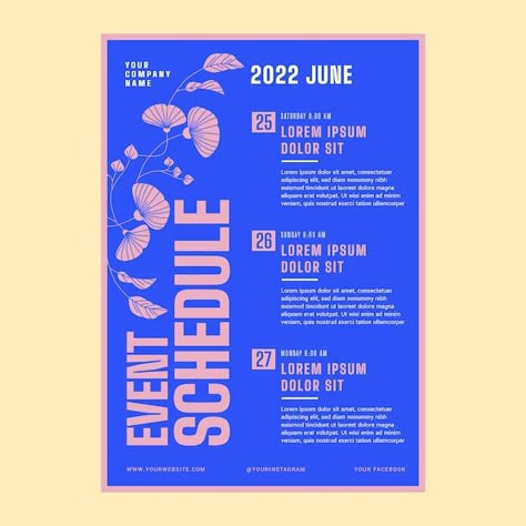 Event Signage Design, Schedule Design Layout, Events Calendar Design, Event Marketing Design, Calendar Poster Design, Event Schedule Design, Schedule Poster, Event Agenda, Agenda Design