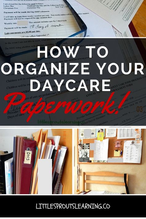 Staying on top of all the paperwork you need for childcare is more than a notion. There are mounds and mounds of papers that need to be stored. You can organize your daycare paperwork in no time and save yourself a ton of headache. Daycare Paperwork, Daycare Checklist, Childcare Director, Daycare Schedule, Daycare Business Plan, Daycare Setup, Infant Daycare, Preschool Director, Home Daycare Ideas