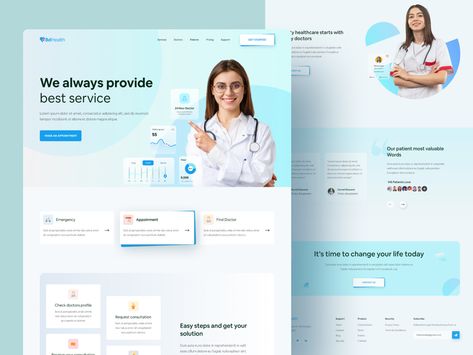 Medical Landing Page || 2021 by Anik Deb on Dribbble Doctor Landing Page, Dribbble Web Design, Medical Website Design Inspiration, Health Landing Page, Health Website Design, Medical Landing Page, Medical Websites, Health Website, Medical Website