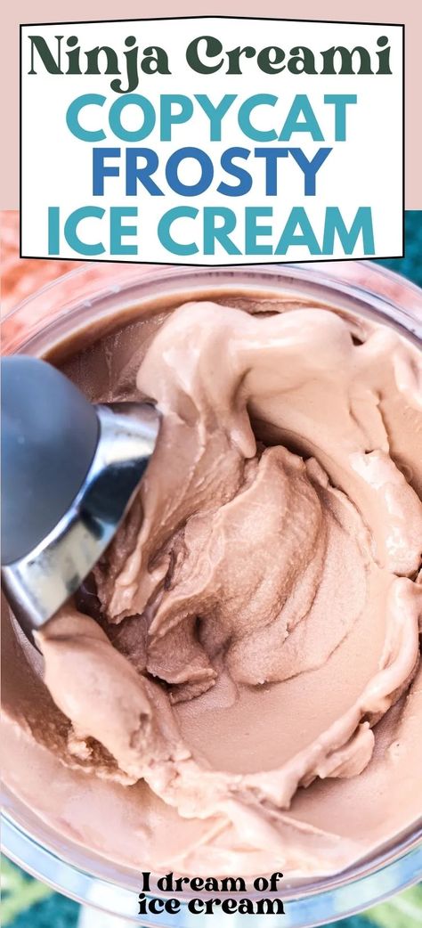 Copycat Wendys Frosty Healthy, Ninja Creami Recipes Slushy, Ninja Cream Recipe Gelato, Ninja Creamy Easy Recipes, Ninja Creami Ice Cream Oat Milk, Ninja Creami Chocolate Milk Recipe, Ninja Cream Recipe Easy, Ninja Creami Light Vanilla Ice Cream, Ninja Creami With Fairlife Chocolate Milk