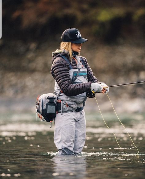 Firing Range Outfit Women, Fly Fishing Wallpaper, Fishing Photoshoot, Fishing Wallpaper, Fly Fishing Girls, Fly Fishing Photography, Fishing Girl, Fishing Hook Knots, Fishing Photography